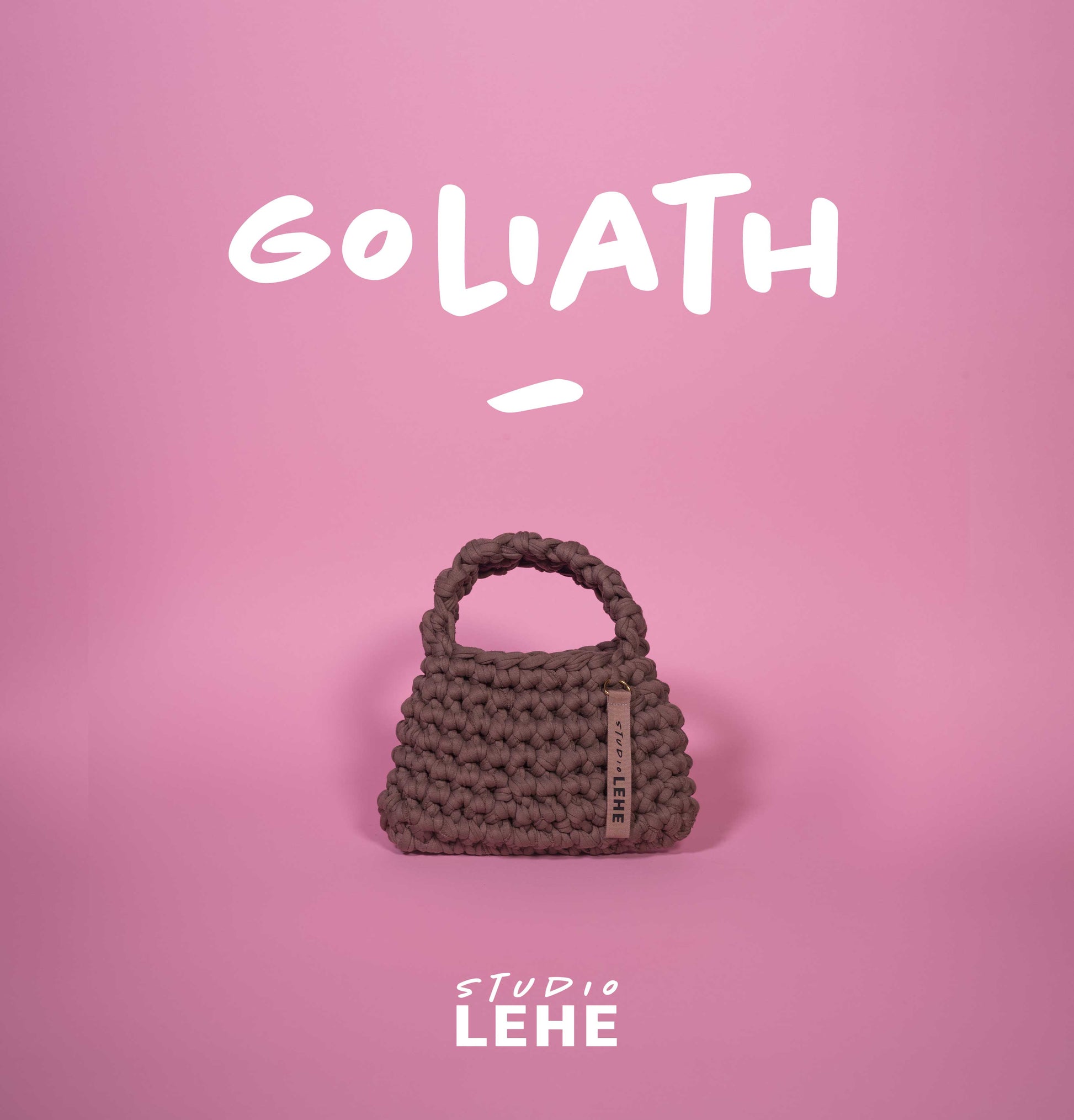 Goliath – Handgehäkelte Upcycling Tasche in Braun | Studio LEHE